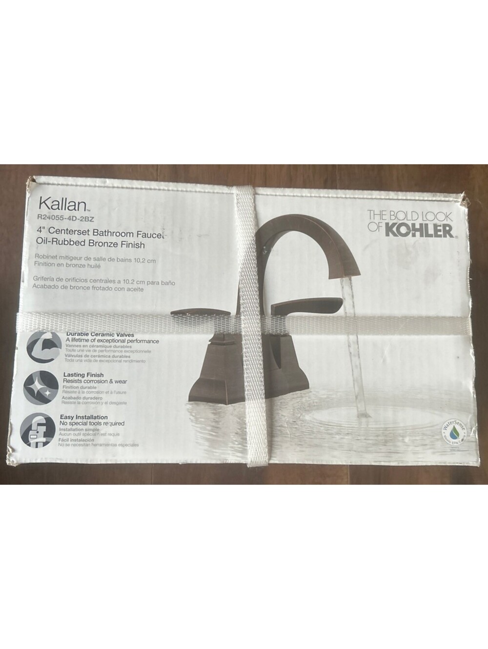 KOHLER Kallan S82274190 4in Centerset 2 Handle Bathroom Sink Faucet Oil Rubbed